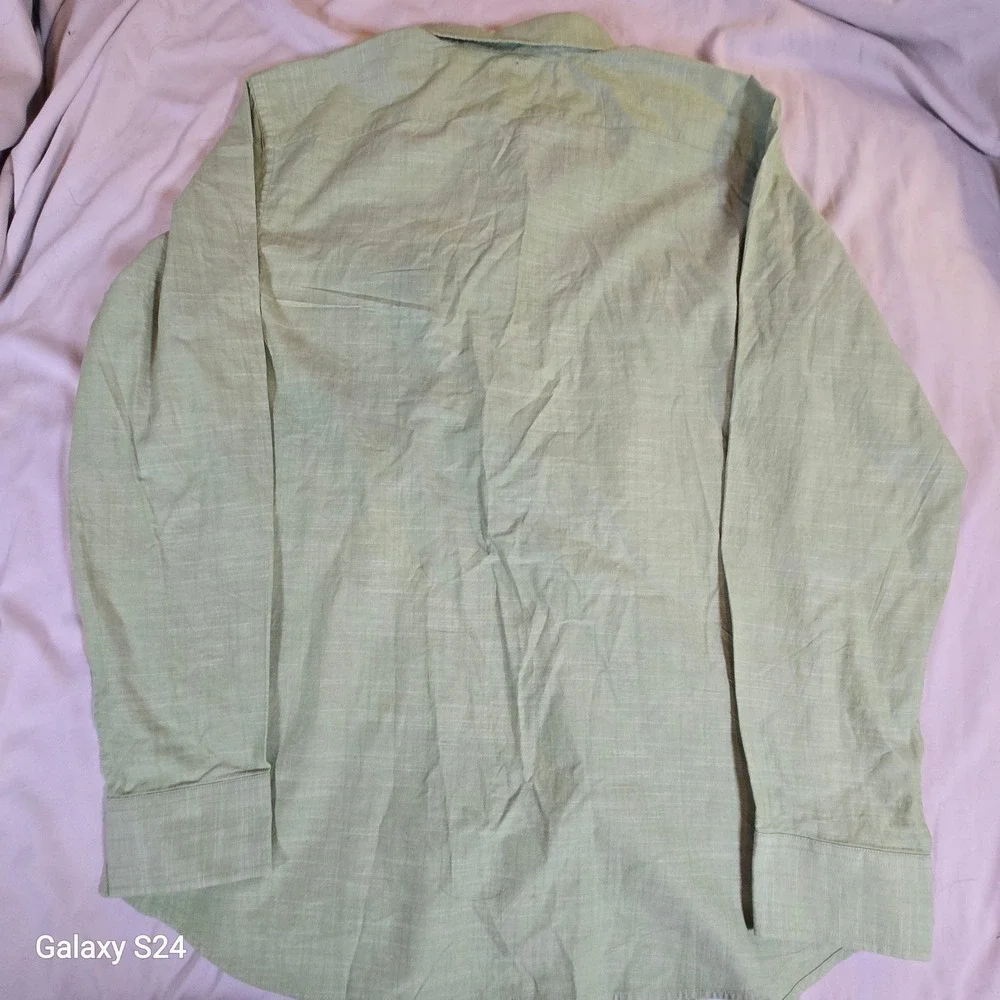 Banana‎ Republic Mens Green Grove Standard Fit Long Sleeve Button Down Shirt